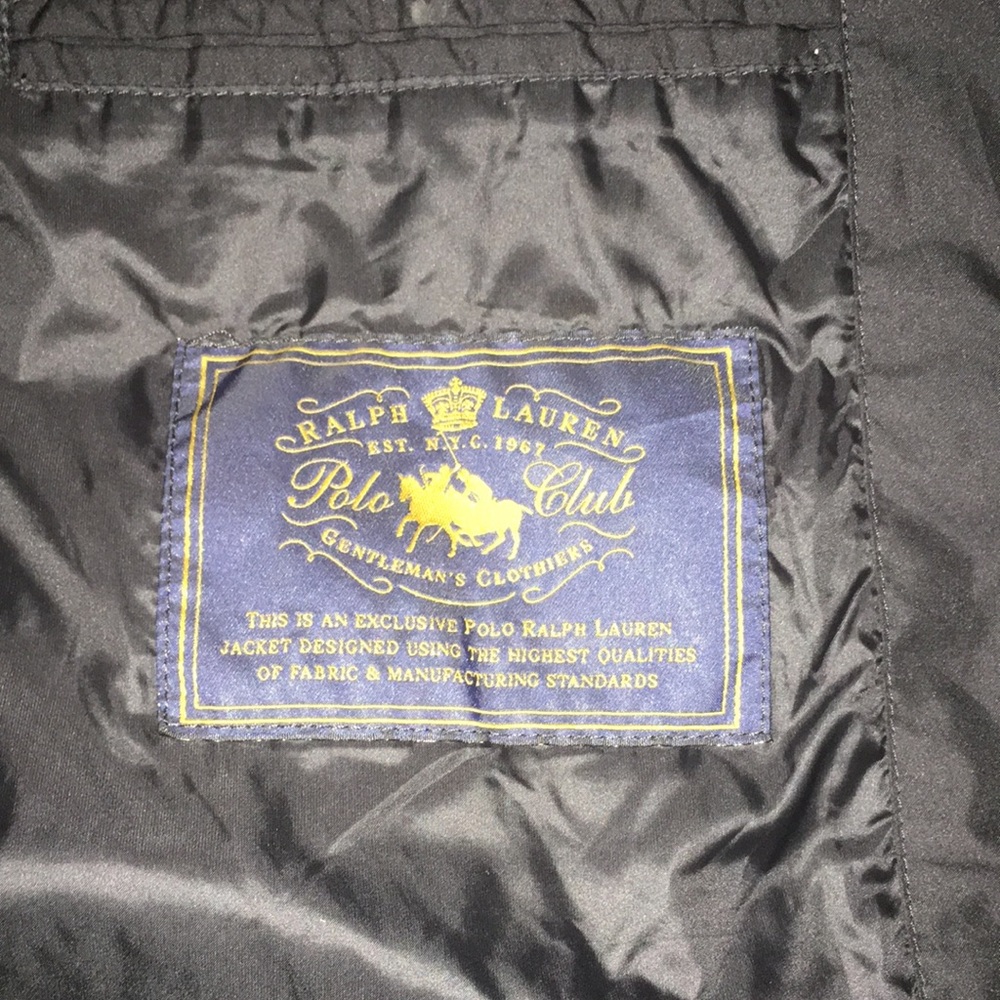 Black Polo Ralph Lauren jacket no sleeve big pocket